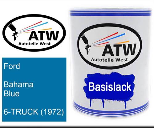 Ford, Bahama Blue, 6-TRUCK (1972): 1L Lackdose, von ATW Autoteile West.